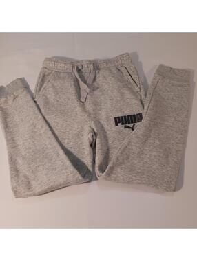 PUMA Boy's Gray Sweatpants Jogger Size M(10 - 12)